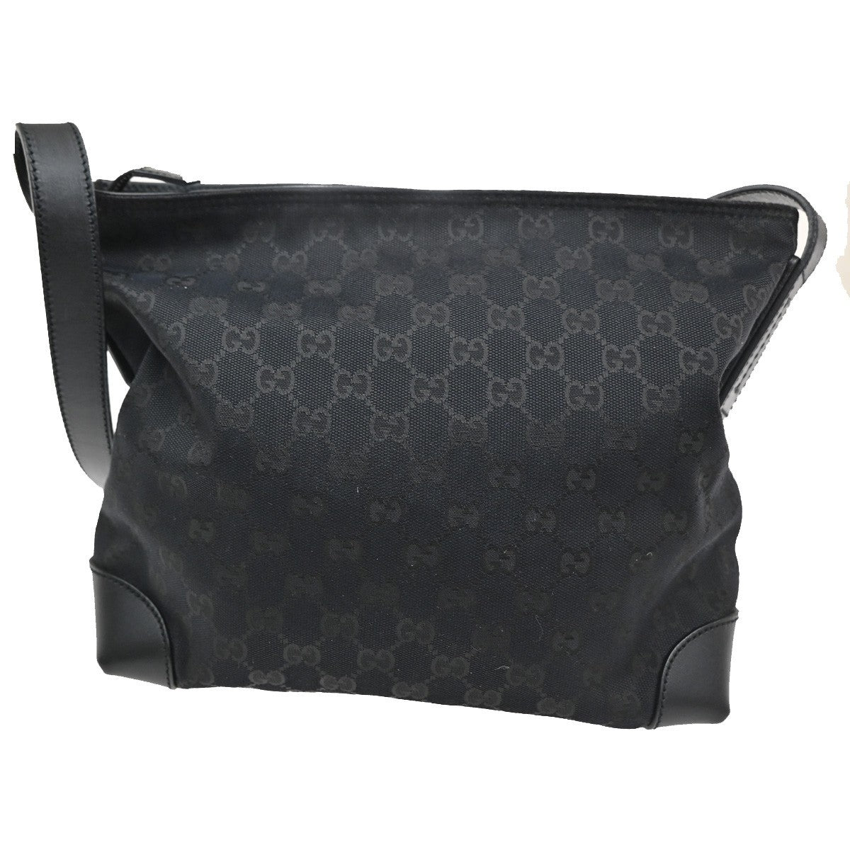 Gucci Original Messenger Gg Canvas Black Canvas Shoulder Bag Bag (Pre-Loved)