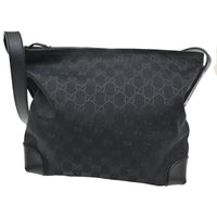 Gucci Original Messenger Gg Canvas Black Canvas Shoulder Bag Bag (Pre-Loved)