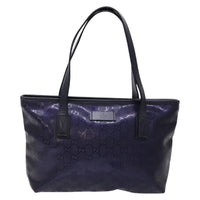 Gucci Plus Tote Gg Imprime Navy Canvas Tote Bag Bag (Pre-Loved)