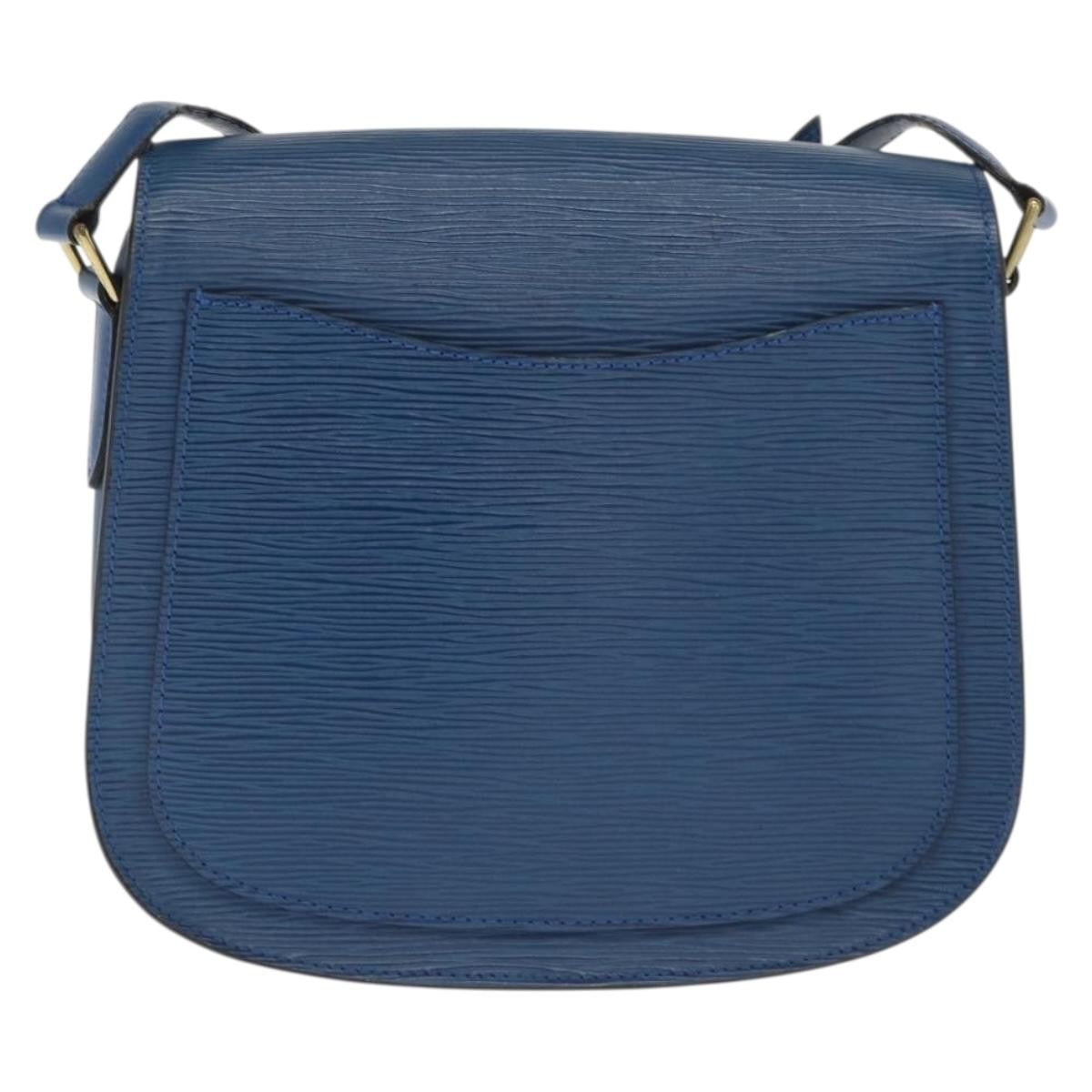 Louis Vuitton Saint Cloud Handbag Epi Leather Blue Leather Shoulder Bag Bag (Authentic Pre-Loved)