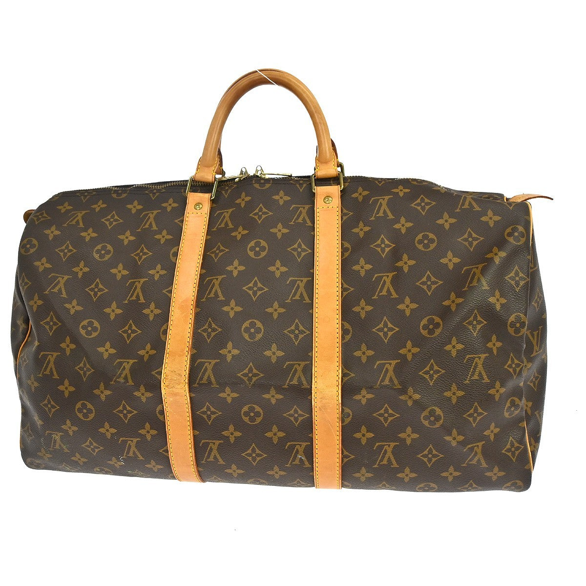 Louis Vuitton Keepall Bag Monogram Canvas Brown Canvas Travel Bag Bag (Authentic Pre-Loved)