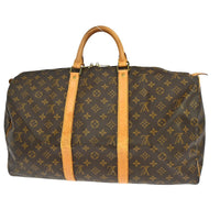 Louis Vuitton Keepall Bag Monogram Canvas Brown Canvas Travel Bag Bag (Authentic Pre-Loved)