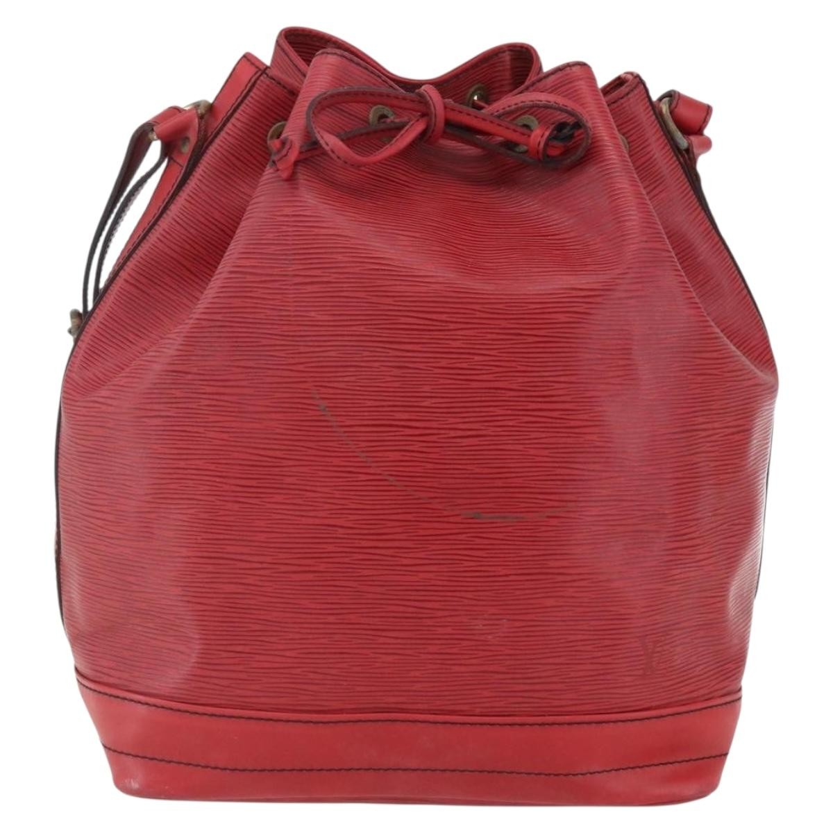 Louis Vuitton Petit Noe Nm Handbag Epi Leather Red Leather Shoulder Bag Bag (Authentic Pre-Loved)