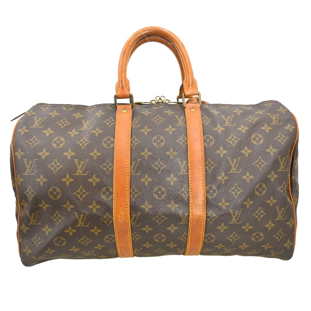 Louis Vuitton Keepall Bag Monogram Canvas Brown Canvas Travel Bag Bag (Pre-Loved)