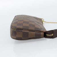 Louis Vuitton Mini Pochette Accessoires Damier Canvas Brown Canvas Clutche & Pouche Bag (Pre-Loved)