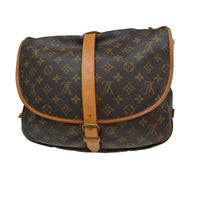 Louis Vuitton Louis Vuitton Saumur Handbag Monogram Canvas Brown Canvas Shoulder Bag Bag (Authentic Pre-Loved)