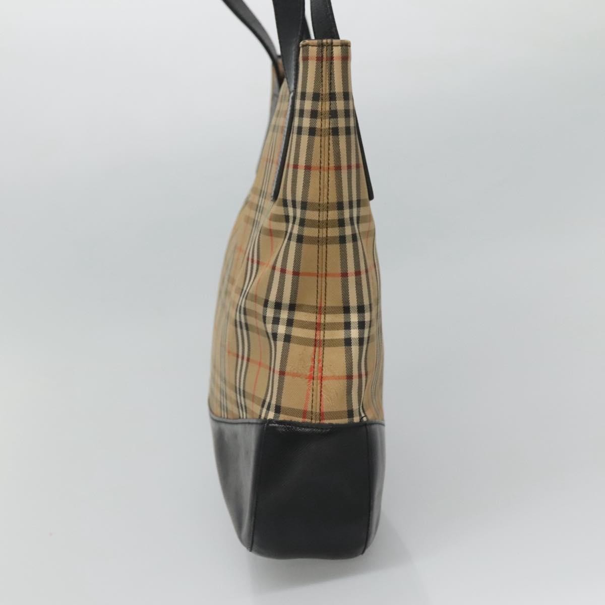 Burberry Nova Check Tote Canvas And Leather Beige Canvas Tote Bag Bag (Authentic Pre-Loved)
