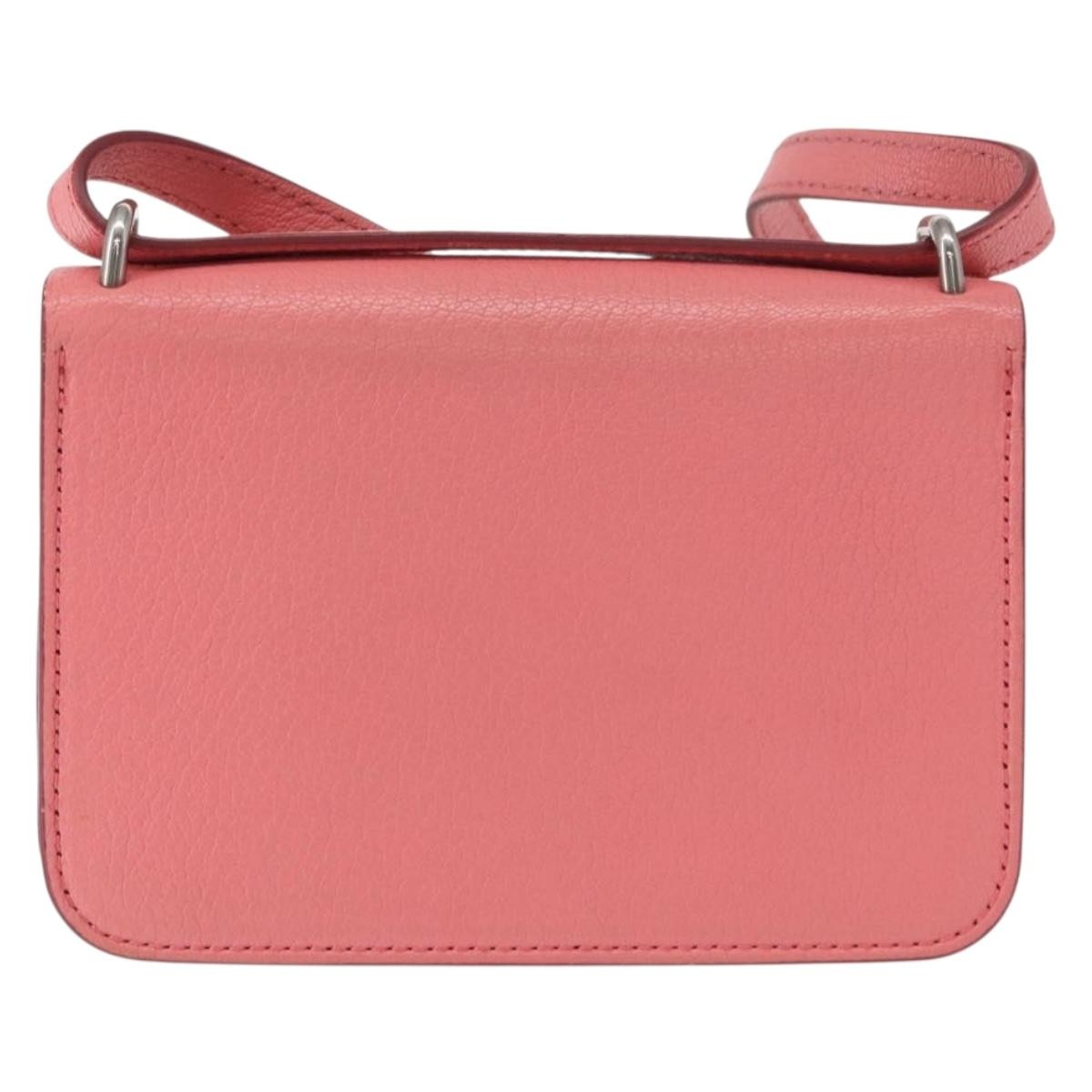 Burberry D-Ring Shoulder Bag Leather Pink Leather Shoulder Bag Bag (Pre-Loved)