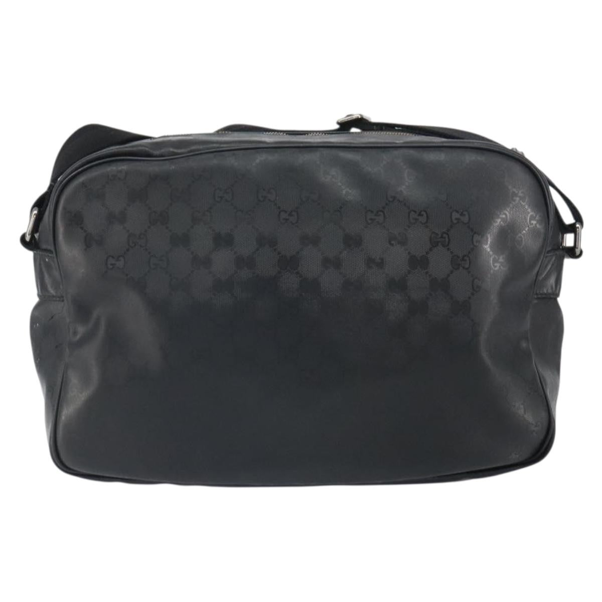 Gucci Zip Messenger Bag Gg Imprime Black Canvas Shoulder Bag Bag (Pre-Loved)
