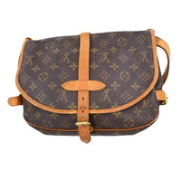 Louis Vuitton Louis Vuitton Saumur Handbag Monogram Canvas Brown Canvas Shoulder Bag Bag (Authentic Pre-Loved)