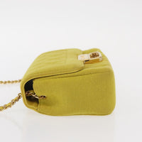 Chanel Chic With Me Flap Bag Quilted Jersey Yellow Cotton Shoulder Bag Bag (Authentic Pre-Loved)