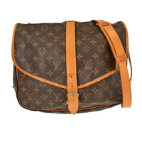 Louis Vuitton Louis Vuitton Saumur Handbag Monogram Canvas Brown Canvas Shoulder Bag Bag (Authentic Pre-Loved)