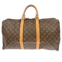 Louis Vuitton Keepall Bag Monogram Canvas Brown Canvas Travel Bag Bag (Authentic Pre-Loved)