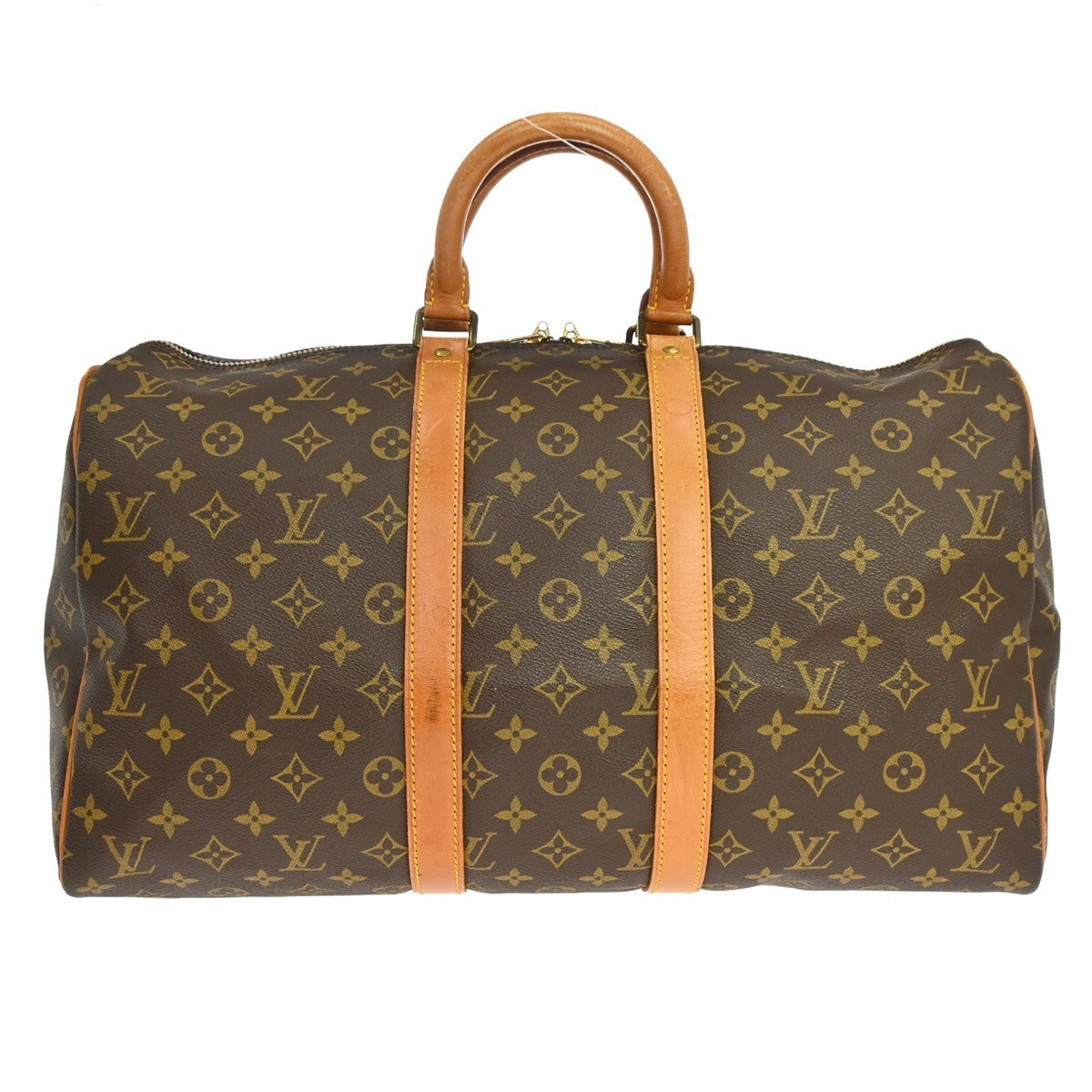 Louis Vuitton Keepall Bag Monogram Canvas Brown Canvas Travel Bag Bag (Authentic Pre-Loved)