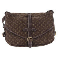 Louis Vuitton Louis Vuitton Saumur Handbag Mini Lin Brown Canvas Shoulder Bag Bag (Authentic Pre-Loved)
