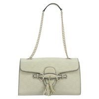 Gucci Emily Chain Flap Bag Guccissima Leather Beige Leather Shoulder Bag Bag (Pre-Loved)
