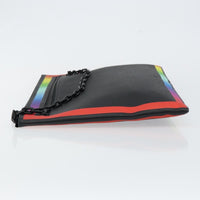 Louis Vuitton Pochette A4 Rainbow Taiga Leather Black Leather Clutche & Pouche Bag (Pre-Loved)
