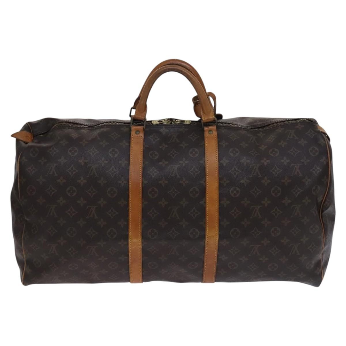 Louis Vuitton Keepall Bag Monogram Canvas Brown Canvas Travel Bag Bag (Pre-Loved)