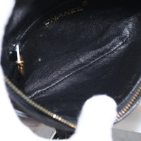 Chanel Vintage Zip Belt Bag Quilted Lambskin Black Patent_Leather Clutche & Pouche Bag (Pre-Loved)