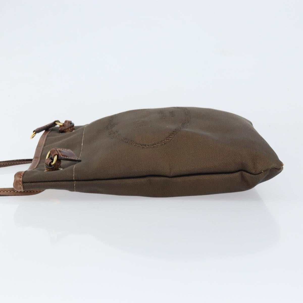 Prada Logo Flat Messenger Canvas Brown Canvas Shoulder Bag Bag (Authentic Pre-Loved)