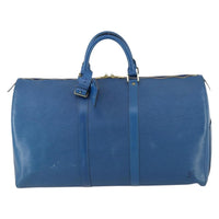 Louis Vuitton Keepall Bag Epi Leather Blue Leather Travel Bag Bag (Authentic Pre-Loved)