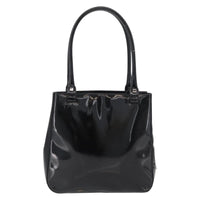 Salvatore Ferragamo Vintage Tote Bag Patent Leather Black Patent_Leather Tote Bag Bag (Pre-Loved)