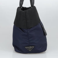 Prada Convertible Double Tote Tessuto Navy Nylon Tote Bag Bag (Pre-Loved)