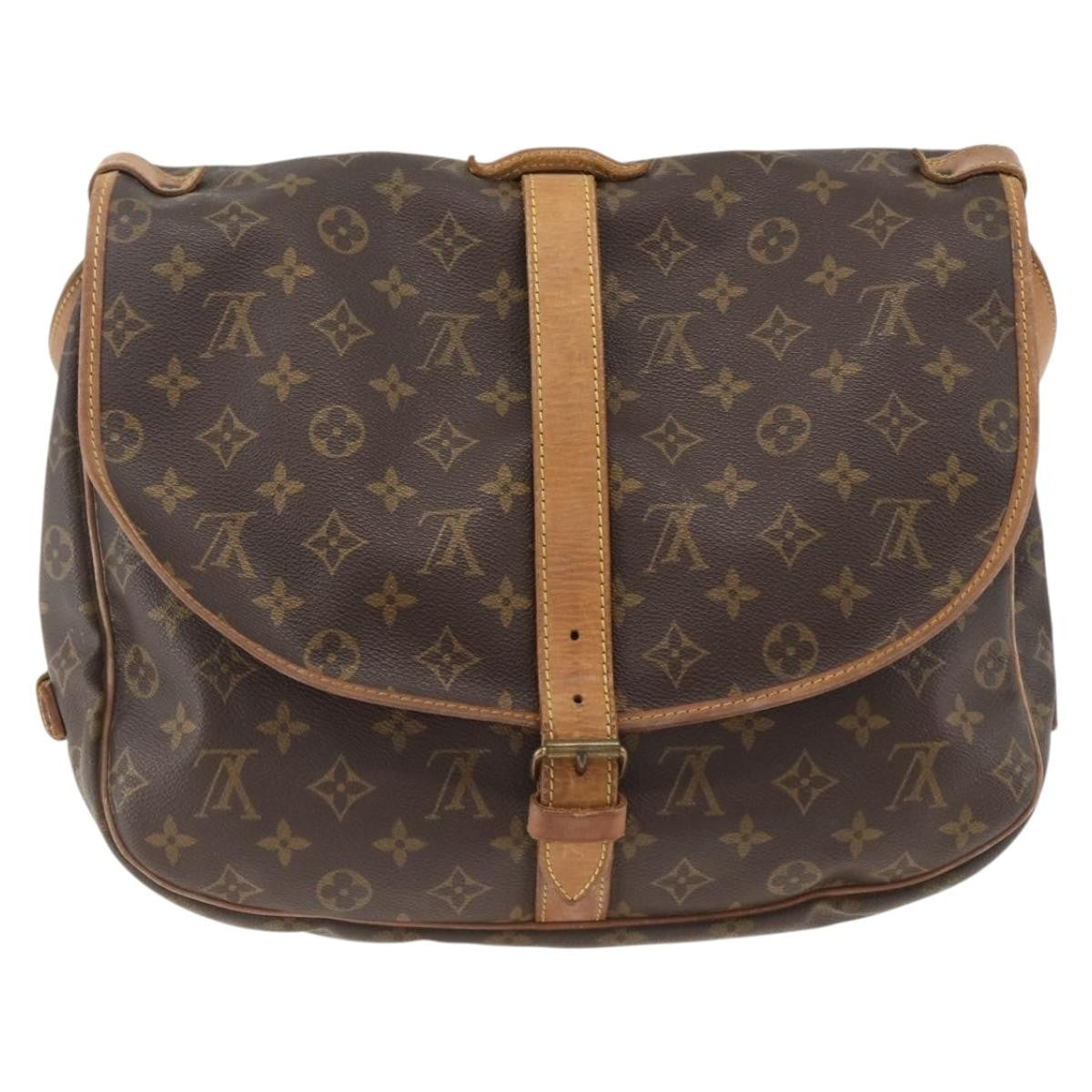 Louis Vuitton Saumur Handbag Monogram Canvas Multicolour Canvas Shoulder Bag Bag (Authentic Pre-Loved)