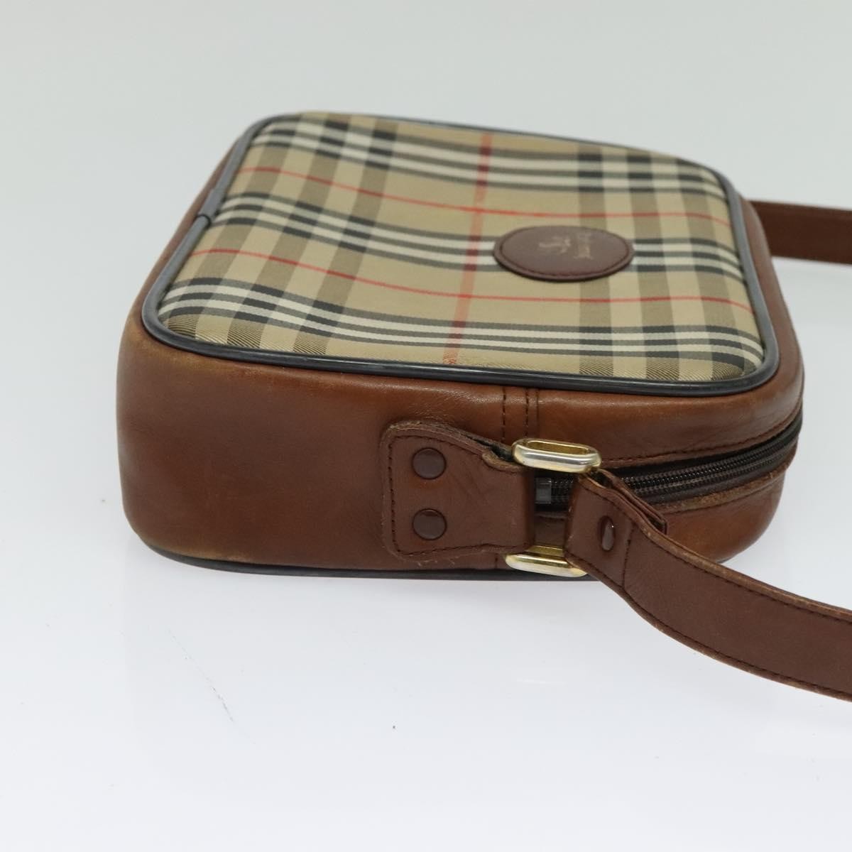 Burberry Camera Bag Vintage Check Canvas Beige Canvas Shoulder Bag Bag (Authentic Pre-Loved)