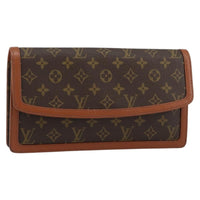 Louis Vuitton Dame Pochette Monogram Canvas Brown Canvas Clutche & Pouche Bag (Authentic Pre-Loved)