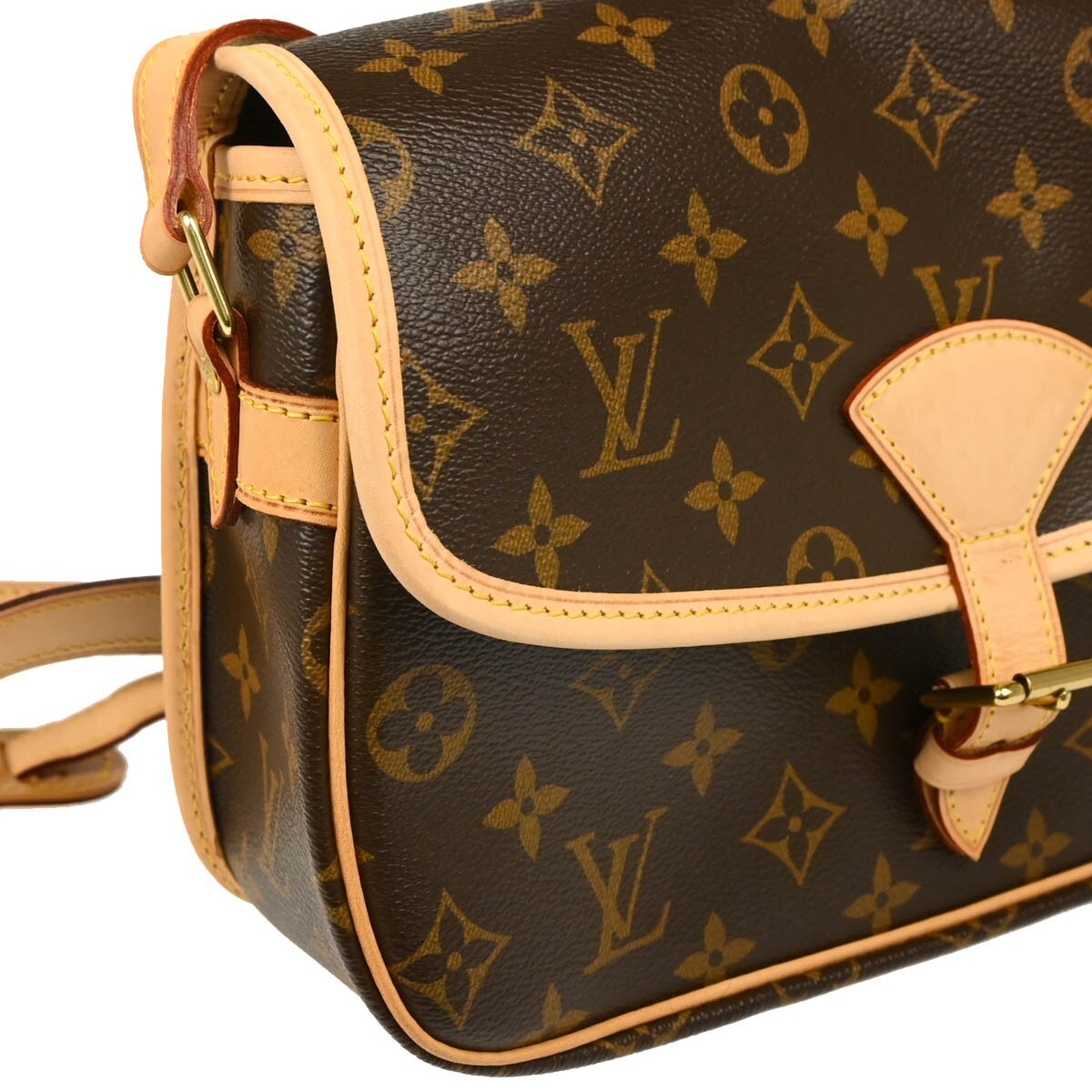 Louis Vuitton Sologne Handbag Monogram Canvas Brown Canvas Shoulder Bag Bag (Authentic Pre-Loved)