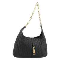 Gucci Gucci Vintage Jackie Shoulder Bag Canvas And Leather Black Leather Handbag (Authentic Pre-Loved)