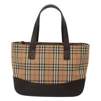 Burberry Nova Check Handbag Nova Check Canvas And Leather Beige Canvas Handbag (Authentic Pre-Loved)