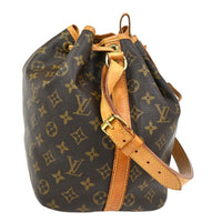 Louis Vuitton Petit Noe Handbag Monogram Canvas Brown Canvas Shoulder Bag Bag (Pre-Loved)