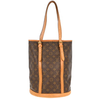 Louis Vuitton Petit Bucket Bag Monogram Canvas Brown Canvas Tote Bag Bag (Authentic Pre-Loved)