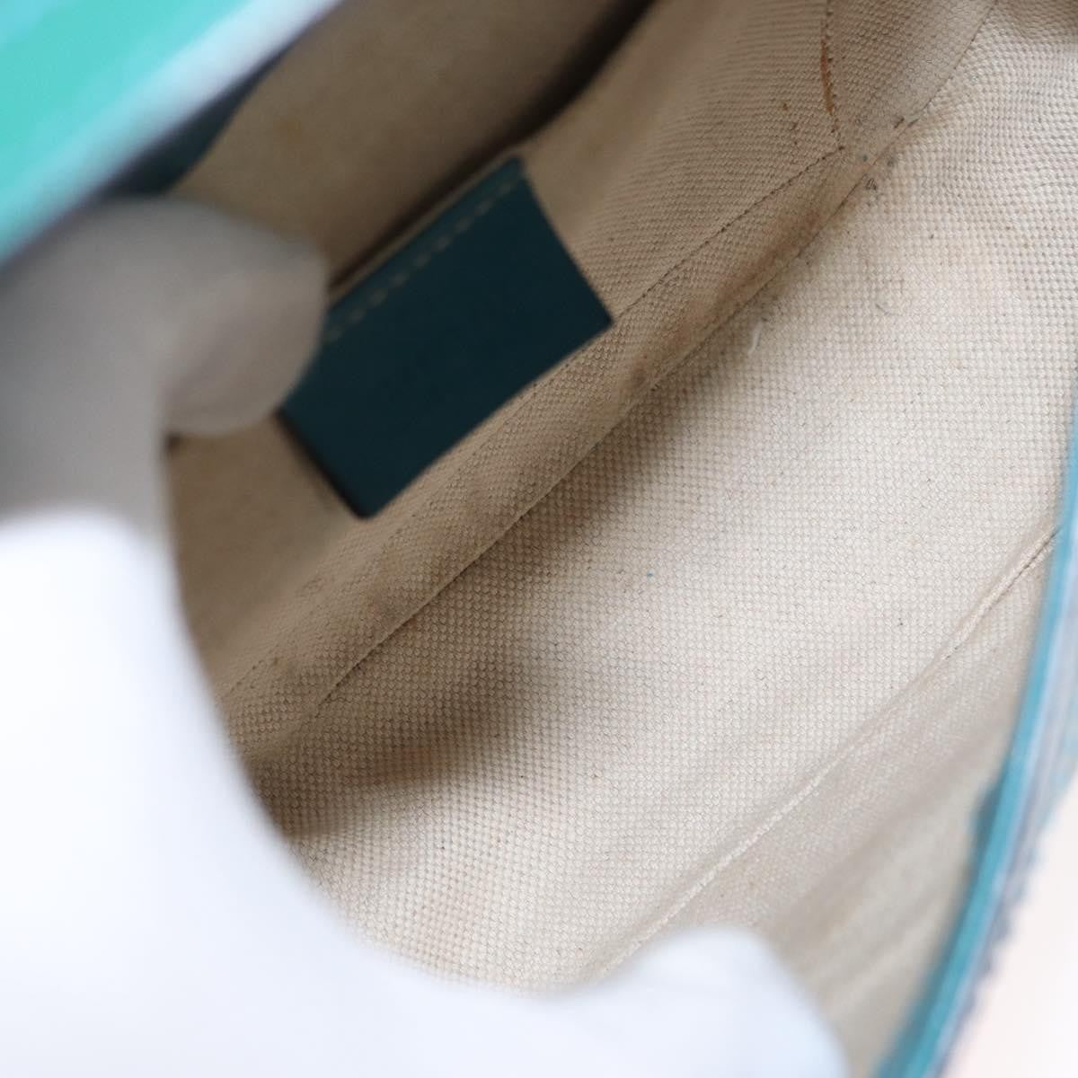 Gucci Gucci Vintage Flap Shoulder Bag Patent Leather Turquoise Patent_Leather Shoulder Bag Bag (Pre-Loved)