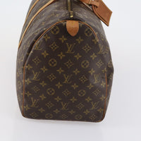 Louis Vuitton Keepall Bag Monogram Canvas Brown Canvas Travel Bag Bag (Authentic Pre-Loved)