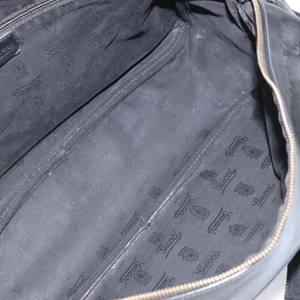 Gucci Zip Messenger Bag Gg Imprime Black Canvas Shoulder Bag Bag (Pre-Loved)