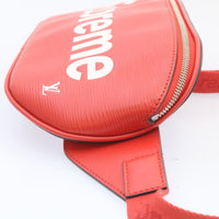 Louis Vuitton Louis Vuitton X Supreme Waist Bag Epi Leather Red Leather Bag (Pre-Loved)