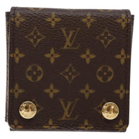 Louis Vuitton Case Jewelry Box Canvas Brown Canvas Wallets Accessory (Authentic Pre-Loved)