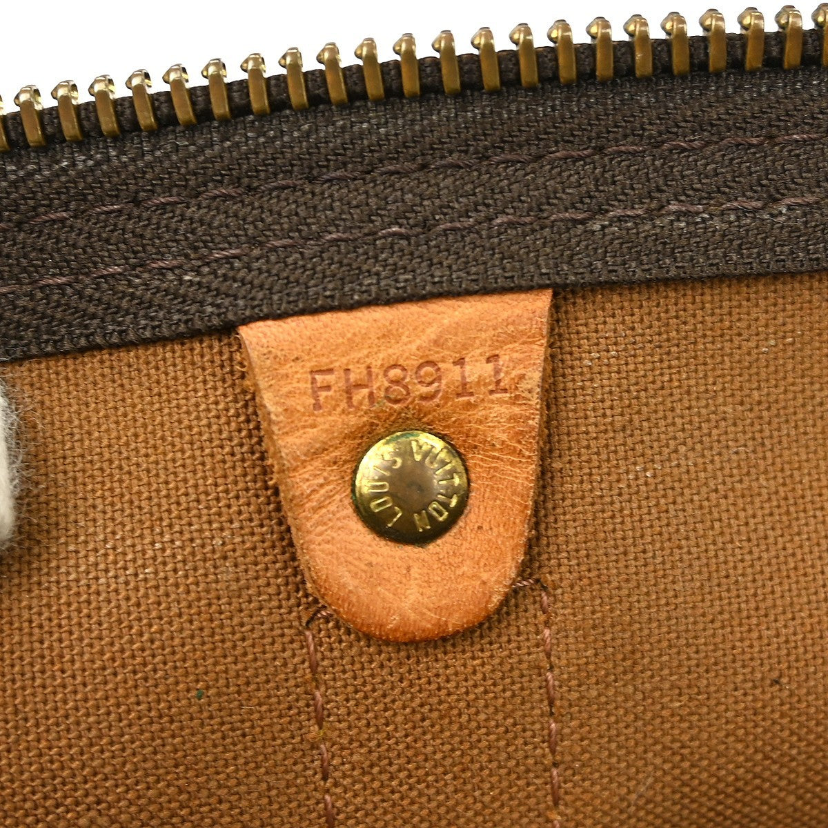 Louis Vuitton Keepall Bag Monogram Canvas Brown Canvas Travel Bag Bag (Pre-Loved)