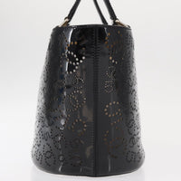 Chanel Cc No.5 Shopping Tote Perforated Patent Black Patent_Leather Tote Bag Bag (Authentic Pre-Loved)