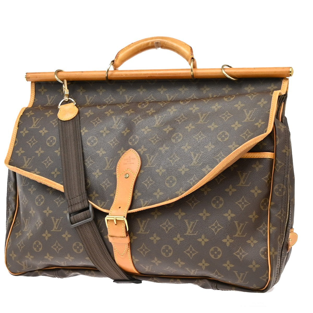 Louis Vuitton Louis Vuitton Sac Chasse Hunting Bag Monogram Canvas Brown Canvas Travel Bag Bag (Authentic Pre-Loved)
