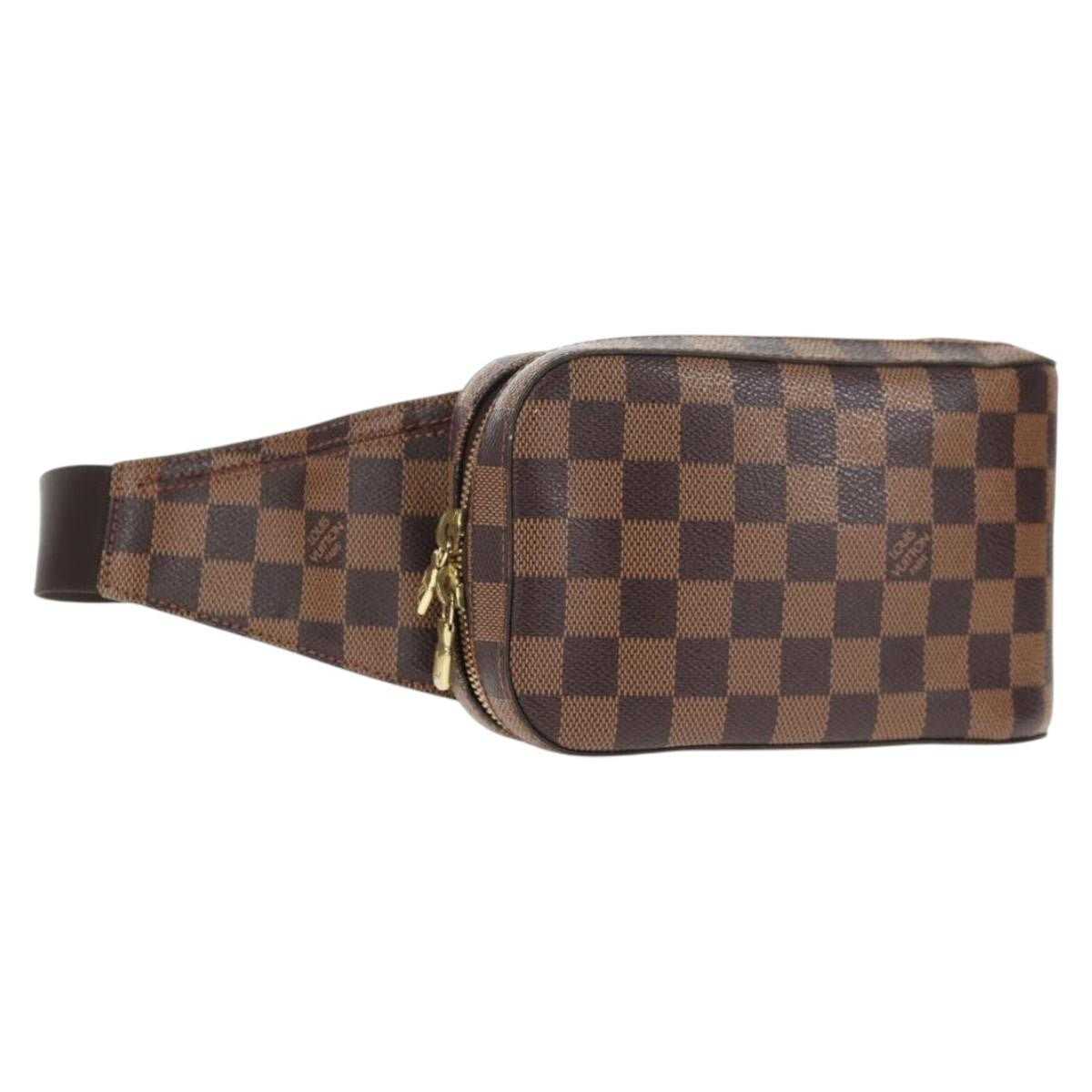 Louis Vuitton Geronimos Waist Bag Damier Brown Canvas Shoulder Bag Bag (Authentic Pre-Loved)