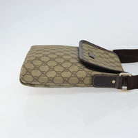 Gucci Flap Messenger Gg Coated Canvas Beige Pvc Shoulder Bag Bag (Authentic Pre-Loved)