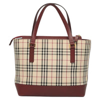 Burberry Nova Check Handbag Nova Check Canvas And Leather Beige Canvas Handbag (Authentic Pre-Loved)