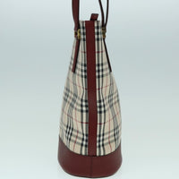Burberry Nova Check Tote Canvas And Leather Beige Canvas Tote Bag Bag (Authentic Pre-Loved)