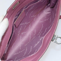 Salvatore Ferragamo Gancini Pouch Leather Pink Leather Clutche & Pouche Bag (Authentic Pre-Loved)