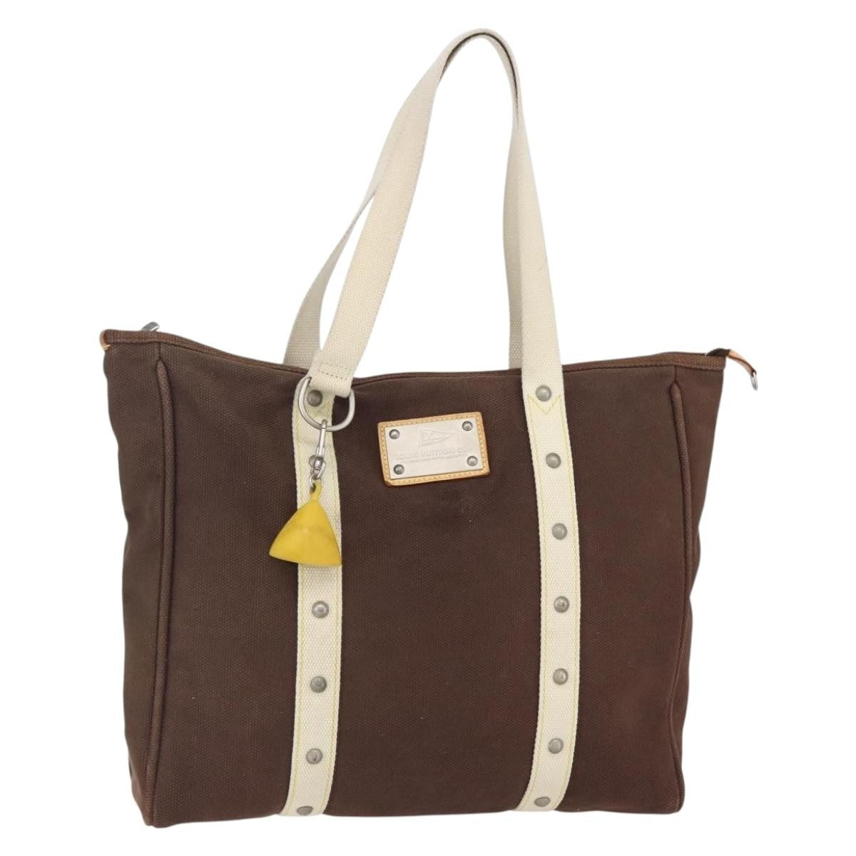 Louis Vuitton Antigua Tote Canvas Brown Canvas Tote Bag Bag (Authentic Pre-Loved)