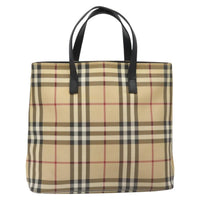 Burberry Nova Check Tote Canvas Check Pattern Beige Canvas Tote Bag Bag (Authentic Pre-Loved)